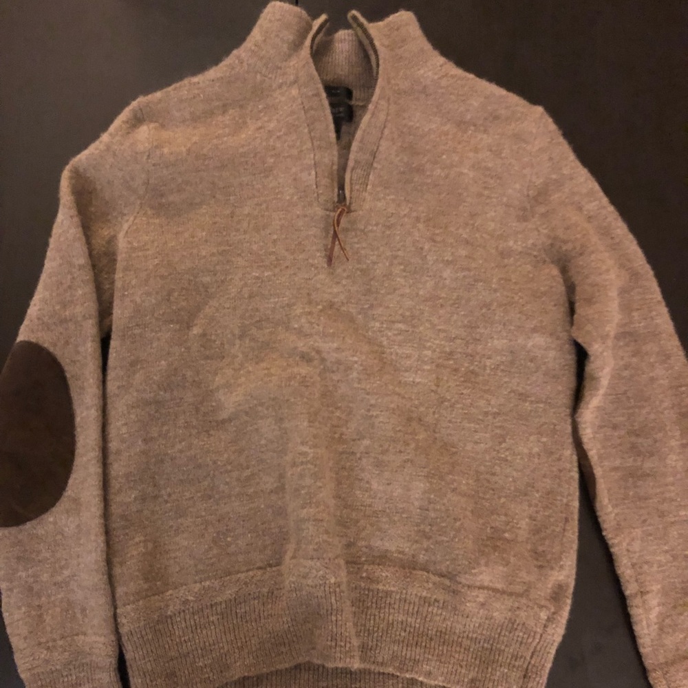 J. Crew Wool Quarter Zip Sweater
